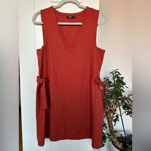 Kate Spade Saturday Orange Rust Wool Blend Side Tie Sheath Dress, Size S, NWOT